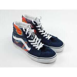 VANS SK8-HI Dark Aura Multi Blue Suede Canvas Skate Shoes W10.5/M9 ~ 721356